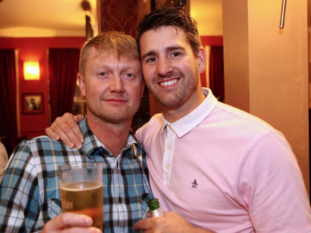 Daws and Geoffrey enjoying a night out.
