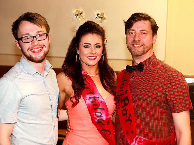 Adam with birthday girl and boy Sian and Stuey.