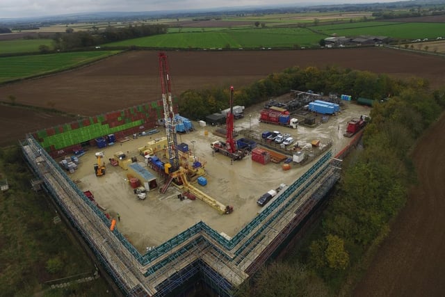 Aerial view of the Third Energy site. (Picture courtesy of Kirby Misperton Protection Camp)