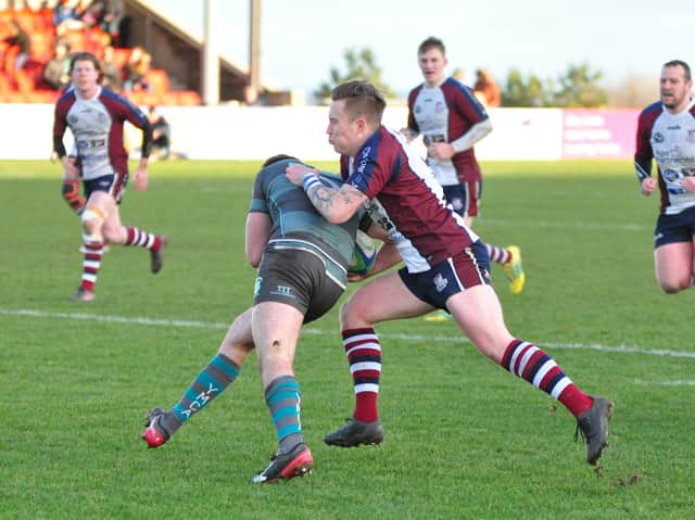 Scarborough RUFC's Jordan Wakeham in action on Saturday. Picture by Andy Standing.