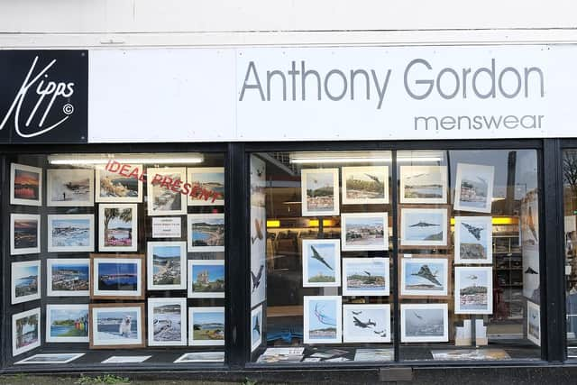 Lynn's photos in the window. Picture: JPI Media/ Richard Ponter