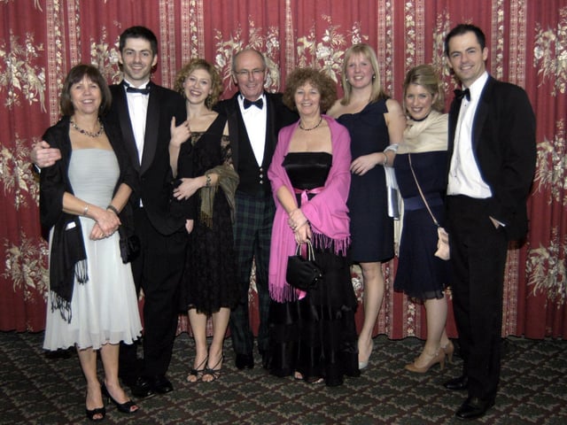 John and Eleanor Pattison with family and friends.
