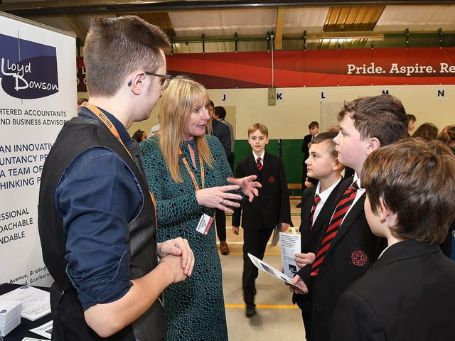 Vanessa Rowbottom of Lloyd Dowson talking to prospective accountants.