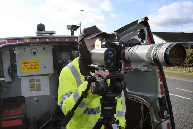 A safety camera officer on Scalby Road. Picture: JPI Media/ Richard Ponter