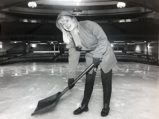 The theatre was transformed into an ice rink for a special performance of Beauty and the Beast.