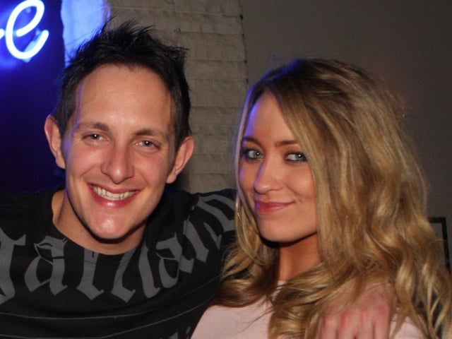 Chris and Nikki in Blue Lounge.
