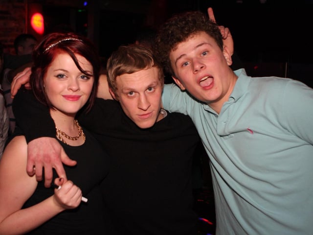 Kelly, Paul and Jake in Blue Lounge.