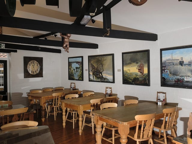 The dining area.