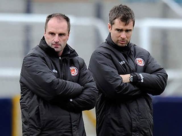 Darren Kelly and Dave McGurk during their time in charge at Hyde United