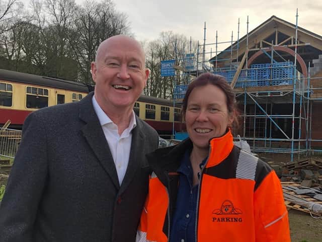 Dave Jones of Reward Finance Group with Paula O'Donnell of the Engine Shed