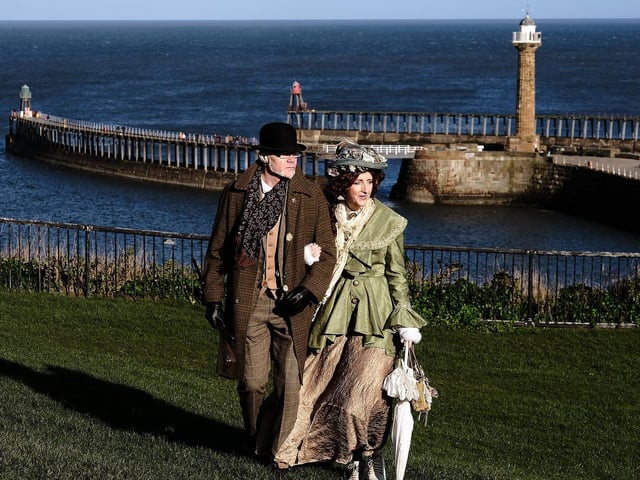 Tim and Sarah Brown enjoy a stroll.