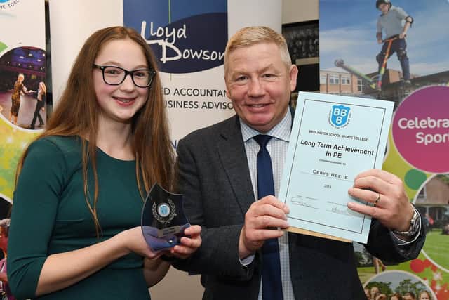 Cerys Reece won the PE Long Term Achievement award