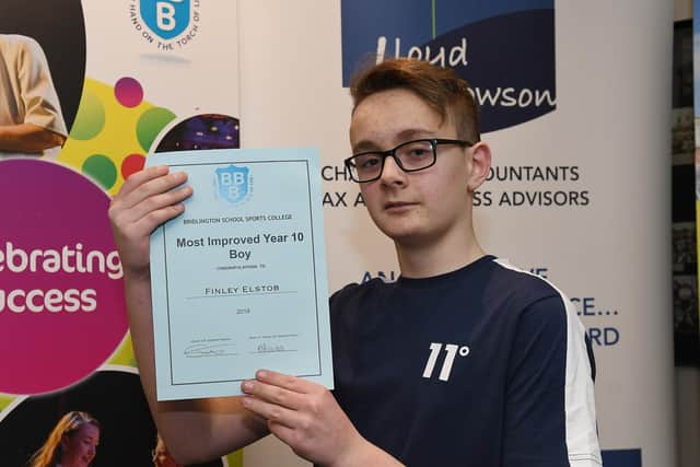Finley Elstob won the Year 10 Most Improved Boy award
