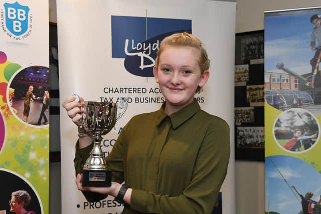 Emily Wilson collected the Sports Personality of the Year award on behalf of Leah Freeman who was unable to attend