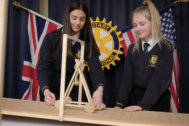 St Augustine's pupils Imogen and Izzy working to deadline. Picture: JPI Media/ Richard Ponter