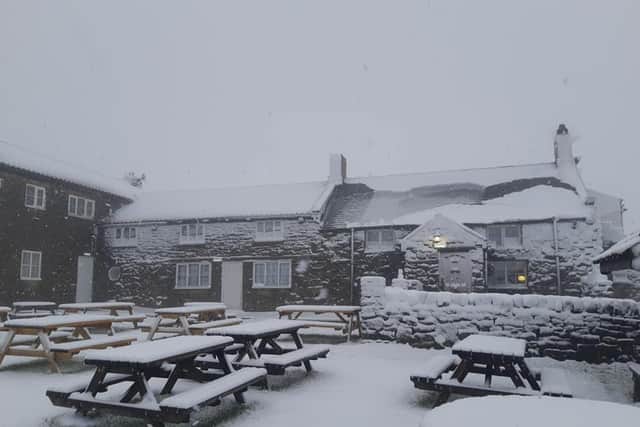 The Lion Inn at Blakey Ridge. Picture from North Yorkshire Weather Updates Facebook page.