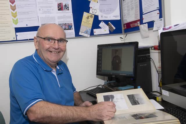 Les at work at the Maritime Heritage Centre.