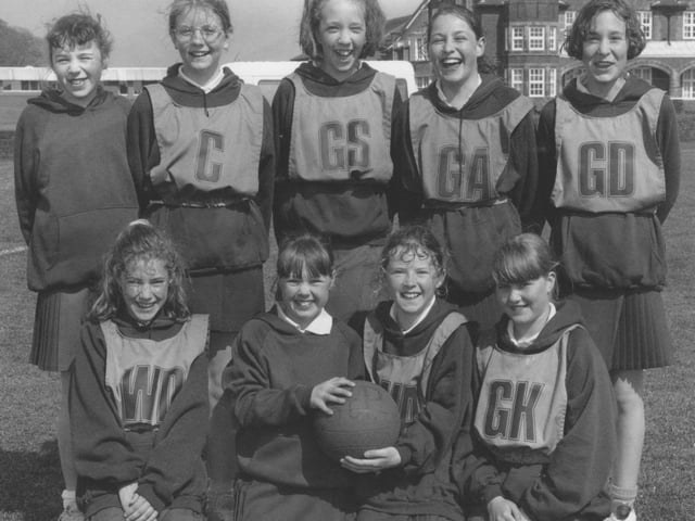 Pictured are the netball squad from St Peter's RC School, who took part in the Scarborough and District Primary Schools netball tournament held at Scarborough College in May 1995. Back from left, Ashleigh Harper, Hannah Conner, Natalie Dalton, Emma Goddard and Rebecca Fox; front, Gemma Williams, Michaela Bowness, Mary-Jane Alexander and Sarah Freeman.
