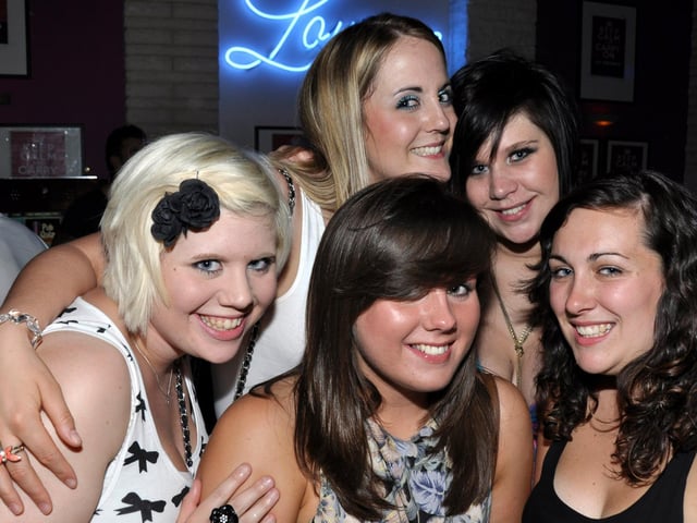 Sarah, Lauran, Claudia, Kayleigh and Stacey out for Sarah's birthday.