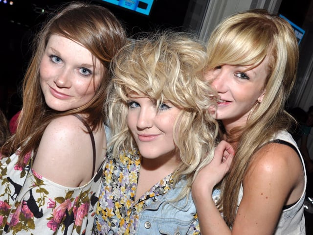 Emma, Abi and Fern having a girls night out.
