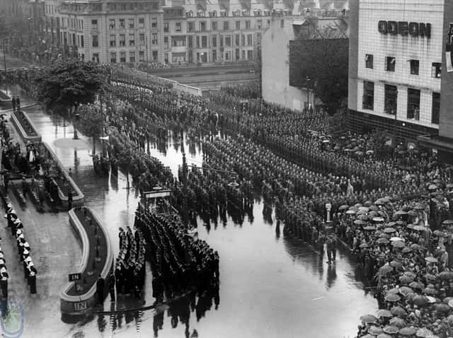 VE Day celebrations in Scarborough in 1945.