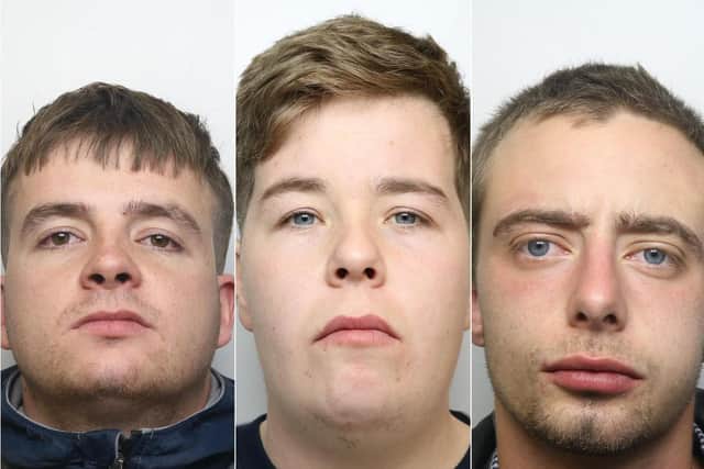 From left, Jordan Metcalfe, Scott Crutchley and Nathan Redmond.