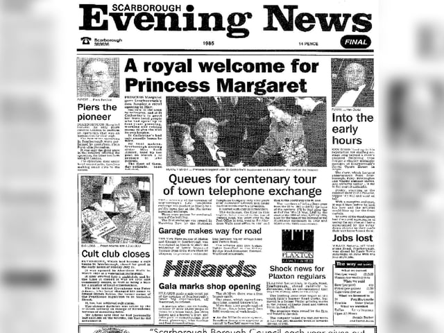 Princess Margaret opened St Catherine's Hospice in May. Earlier that year the town marked the centenary of the opening of Scarborough's first telephone exchange.