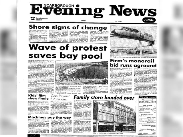 In 1980 residents successfully campaigned to save the South Bay Pool from closure, family store Tonks was sold to Littlewoods and the construction of the new Olympia began.
