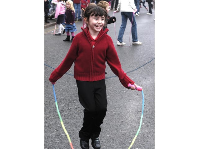 A little one with her skipping rope.