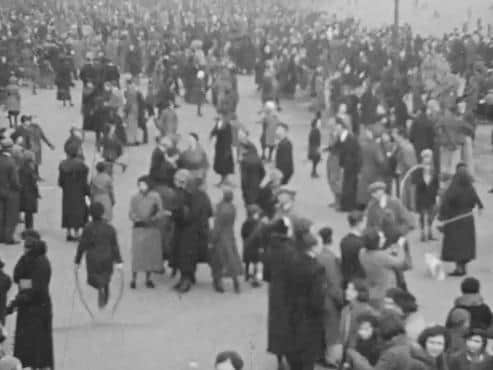 Archive footage from the 1930s shows skipping in Scarborough on Shrove Tuesday.