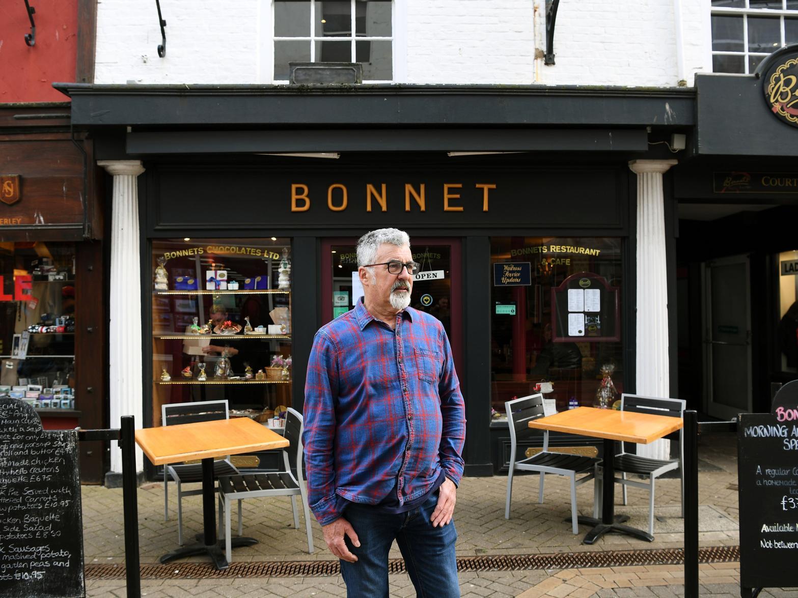 Owner John Fairbanks outside the cafe.