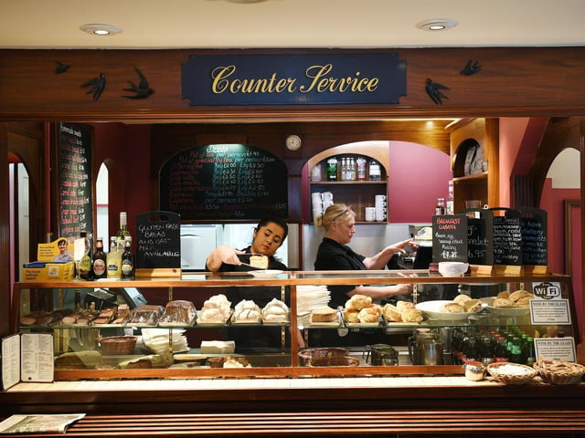 Staff hard at work in the cafe.