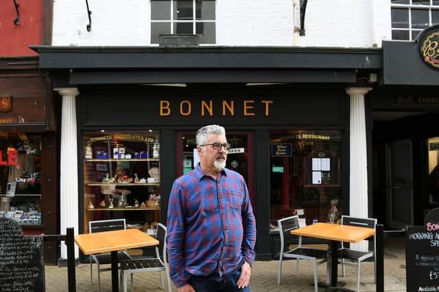 Owner John Fairbank in front of the cafe. Picture: JPI Media/ Jonathan Gawthorpe