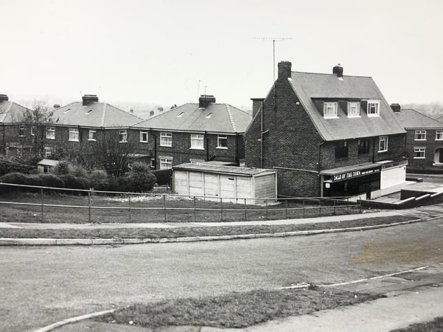 This building on the corner is now a residential property but in 1982 it housed several businesses.
