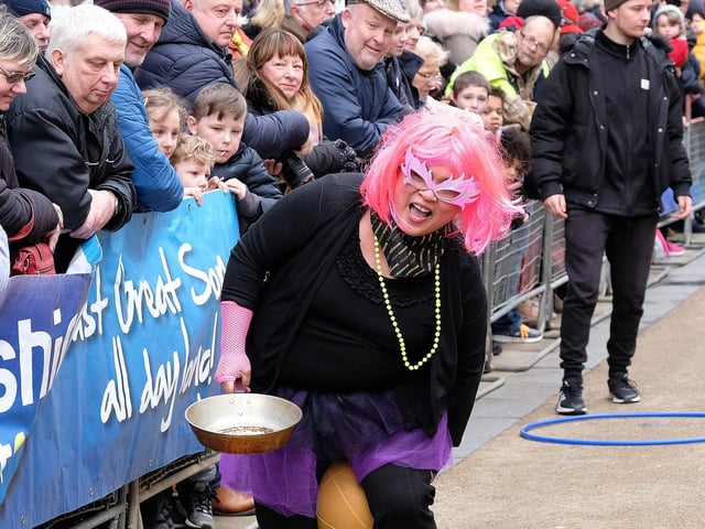 One of the team members from the Royal Hotel takes part.