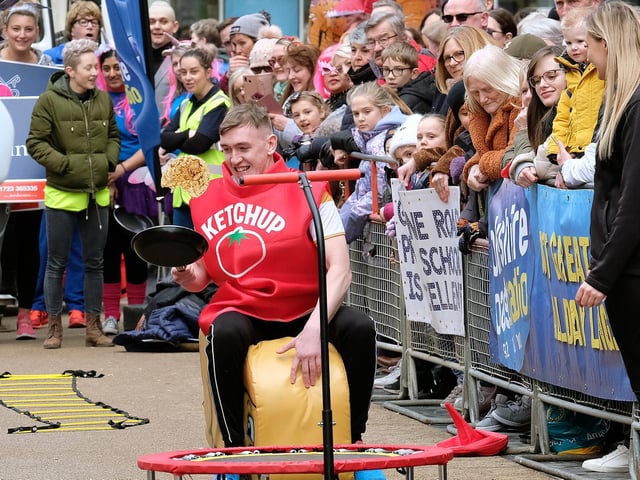 Entertaining the crowds.