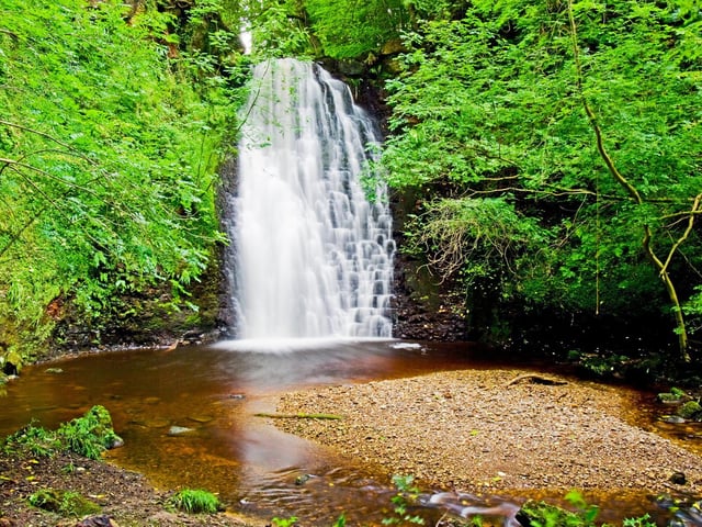 Another waterfall further up to coast towards Whitby, Falling Foss is a magical place in the woods.