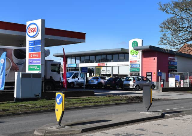 The newly rebuilt and refurbished Esso Garage on Scarborough Road, Bridlington.