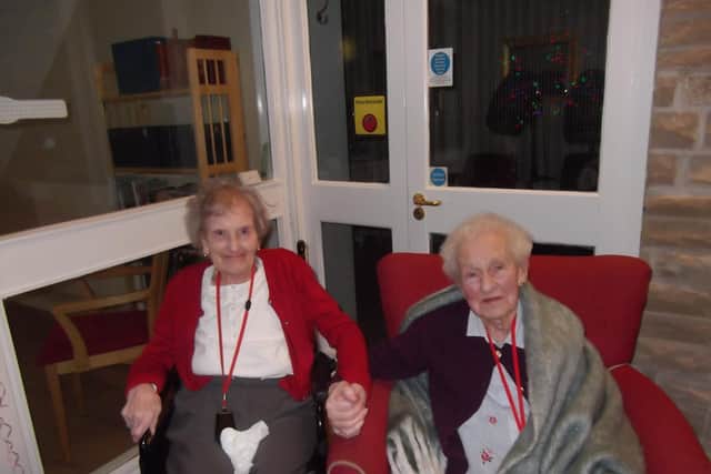 Kay and best friend Patsy Maynard.