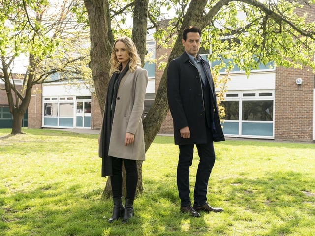 Joanne Froggatt as Laura Nielson and Ioan Gruffudd as Andrew Earlham. 
Picture: Two Brothers/ITV.