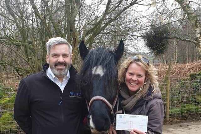 Riding to the Rescue! YRC Resin Drives of Distinctions MD Mark Kennedy with Autism Angels founder Sarah Kekoa.