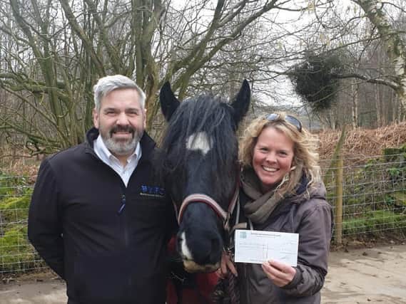 Riding to the Rescue! YRC Resin Drives of Distinctions MD Mark Kennedy with Autism Angels founder Sarah Kekoa.