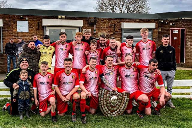 Edgehill Reserves with the Division Two shield. Picture: Alec Coulson.