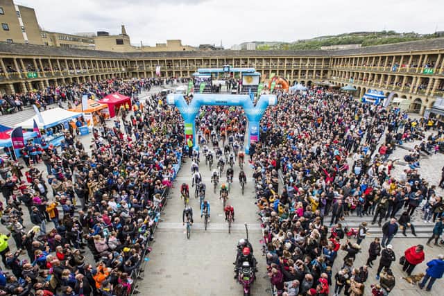 Tour de Yorkshire 2019 stage 4 starts at the Piece Hall, Halifax. (Picture: Jim Fitton)