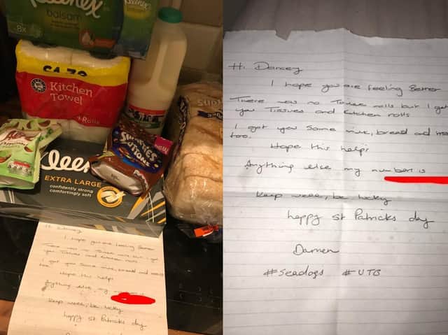 The essentials and letter Scarborough Athletic boss Darren Kelly left for a stricken fan based in York