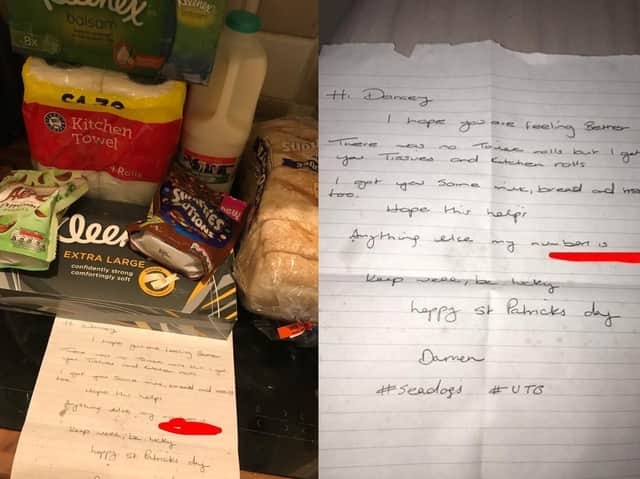 The essentials and letter Scarborough Athletic boss Darren Kelly left for a stricken fan based in York