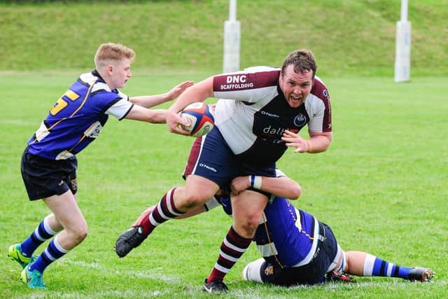 Matty Jones in action for Scarborough RUFC