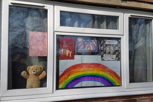 Scarborough residents are leaving bears in their windows for children and families to spot. Picture: Alan Stephen West