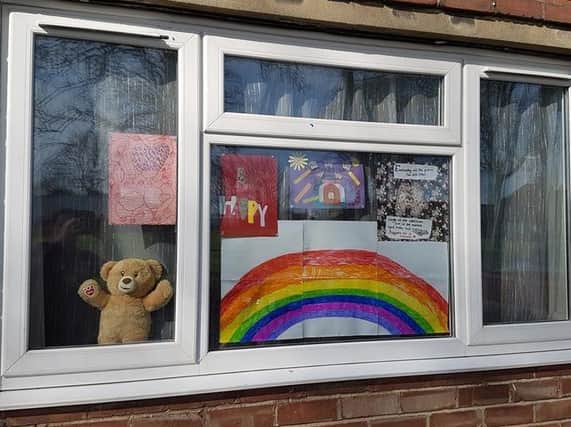 Scarborough residents are leaving bears in their windows for children and families to spot. Picture: Alan Stephen West