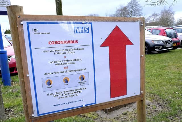 Signage at Scarborough Hospital. Picture: JPI Media. Richard Ponter.